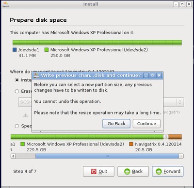 Installation step 4/7 - confirmation