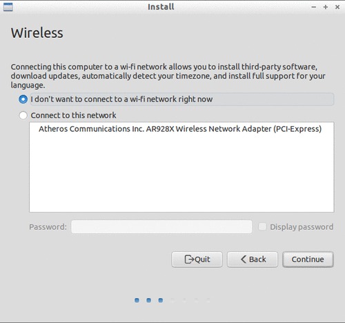 Wirless connection for installation