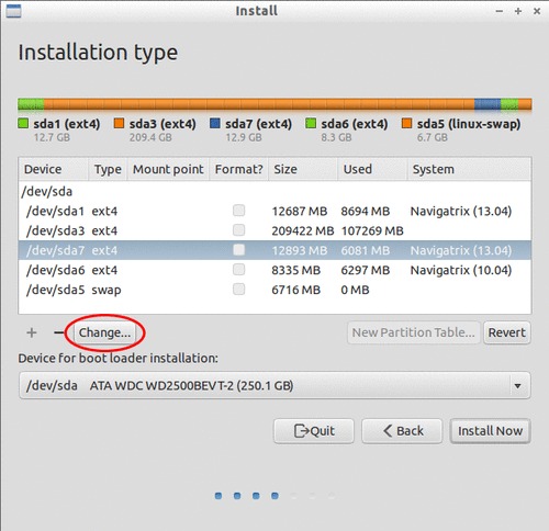 Installation type details 1/3