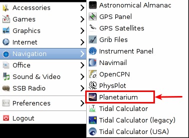 Planetarium in Manta Menu
