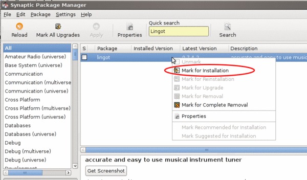 Marking Lingot for installation