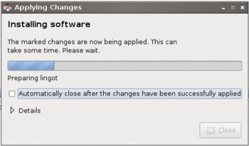 Installation progress